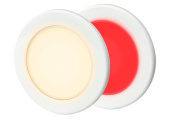 Hella Marine EuroLED 95 Round Down Light, Dual Colour (Warm White/Red) Screw Mounting, with White Trim