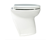 Jabsco 58220-3024 - Deluxe 17" Electric Toilet 24V, Angled With Flush Pump, Soft Closing
