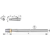 Vetus SA35/3500 - Stainless Steel Shaft with Cap Nut L=3500mm, Ø35mm