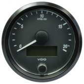 VDO A2C3832960001 - SingleViu Tachometer 2.000 RPM Black 80mm