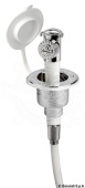 Osculati 15.244.00 - Push Button Shower Chromed Finish PVC Hose 2.5 m Flat Mounting