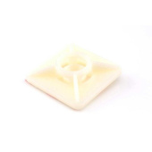 Adhesive Saddle For Cable Ties - White