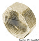 Osculati Brass Female Thread Plug, Internal Thread End Cap, 1/4" to 2"
