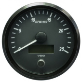 VDO A2C3832820010 - SingleViu Tachometer 2.500 RPM Black 100mm