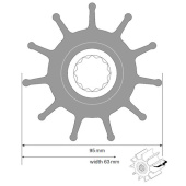Johnson Pump 09-819B-9 - Nitrile Impeller for F8 Pump Cooling Systems