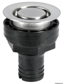 Osculati Flush Cockpit Drain with AISI 316 Stainless Steel Head and Removable Filter