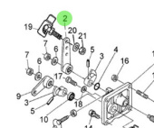 Nanni Diesel 970302854 - Speed Control Lever for Marine Engine Throttle Systems