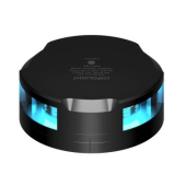 Lopolight 201-022S-FB-B - 360° Blue Strobe Light 4 NM Horizontal Mounting Black Aluminum Flat Base