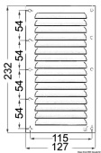 Osculati 53.021.04 - Louvred Vent Polished SS 232x127 mm