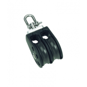 Barton N03230 - Double Swivel Block Size 3 45mm – Plain Bearing, 2x Ø45mm Sheaves, Max Rope 10mm