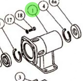 Jabsco 28403-0000 - Bearing Housing for Pureflo 200