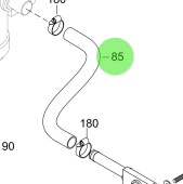 Steyr 2180483-0 - Molded Hose for Oil Separator on Steyr Engines