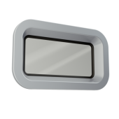 TOPwindows Porthole - R55, 375 x 215, Fixed, Alu-look, Double Glass