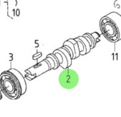 Nanni Diesel 970142123 - Fuel Pump Camshaft for HE and N2.14 Engines