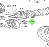 Nanni Diesel 970312625 - Idle Gear Shaft No. 1 for T6 Series Engines