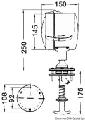 Osculati 13.242.12 - DHR Light Adjustable From Inside 12 V 145 mm