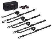 Speedstrap 25 mm Cam-Lock Kit, Tie-Down, S-Hooks and Loop, 300 cm, Black