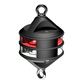 Lopolight 300-112+14G2-H1C-B-P - Navigation Light 3NM 360° White/Red, Hoist, Black Anodized