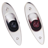 Allpa Navigation Lights Set For Port-/Starboard (Side Built-In Mount) 12v/6w, Red/Green Lens