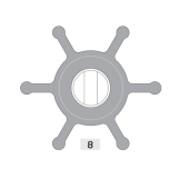 Johnson Pump 09-1026B-9 - Nitrile Impeller Kit for Johnson F4B-8 Pumps