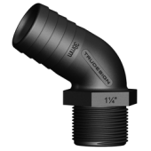 TruDesign Hose Tail Long Thread 120° - 1 1/4" x 38 mm, Black