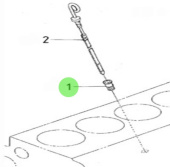Nanni Diesel 970310824 - Oil Dipstick Guide for Marine Diesel Engines