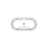 Goiot Portlight, Opening, Model 'Opal 32', For Hull Thickness 5-33mm, Outside 397x197mm