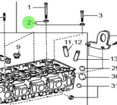 Nanni Diesel 970312008 - Cylinder Head Washer for T4 Series Engines