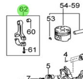 Nanni Diesel 970313976 - Connecting Rod Sub-Assembly for T4 Series Engines