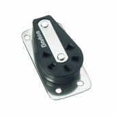 Barton N04160 - Single Cheek Block with Backing Plate Size 4 58mm – Plain Bearing, Ø58mm Sheave, Max Rope 12mm