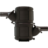 Vetus NLP90HD - Waterlock / Muffler Type NLP, 90mm, 10 Litres, Black