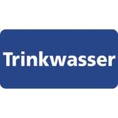 Marine Drinking Water Identification Sticker "Trinkwasser", German, Soft PVC, 100×50 mm