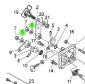 Nanni Diesel 970302857 - Plain Washer for Accelerator and Speed Control Linkage