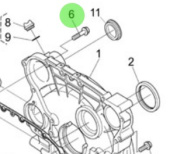 Nanni Diesel 970314893 - Timing Cover Stop Screw for N4 Series Engines
