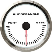 Uflex 62027XK - Ultra White SS Rudder Angle Indicator, 85mm