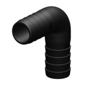 TruDesign Hose Connector 90° - 25 mm, Black
