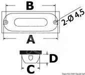 Osculati 13.270.96 - Underwater LED Lamp For Transom Platforms, Transits And Sides Of 12/24 V 33 W Vessel White