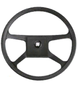 Plastimo 416628 - Unbreakable Thermoplastic Steering Wheel V33, Black, Ø342 mm