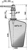 Radice Bronze Rudder Type 12/6P, For Flat Keel. Boat Length: 5-8m