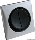 Osculati 14.486.08 - Double Switch 10 A Matt Nickel/Black