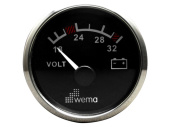 Wema 110640 - Silverline IPVR-24 Voltmeter Black 18-32V