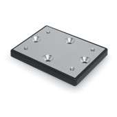Cannon 1904000 Aluminium Rod Holder Deck Mount Plate, 100 x 75 mm