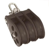 Barton N15320 – Triple Reverse Shackle Block Size 5 54mm, Ball Bearing, 3x Ø54mm Sheaves, Max Rope 12mm