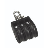 Barton N02331 - Triple Swivel Block with Becket Size 2 35mm – Plain Bearing, 3x Ø35mm Sheaves, Max Rope 8mm