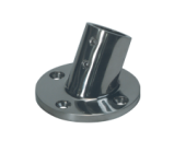 Allpa AISI 316 Stainless Steel 60° Guard Railing Deck Sockets with Round Base, for Ø22.25 mm / Ø25.4 mm Tube