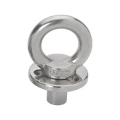 Barton 60360 – Flush Deck Plate with Eye M8, Ø50mm, Spigot Ø17mm, SWL 2000kg, 316 Stainless Steel