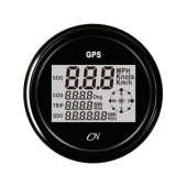 GPS Speedometer - Black Dial, Black Bezel, Scale 0 - 9900, Ø96 mm