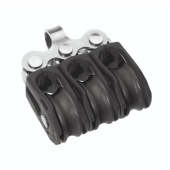 Barton N00310 - Triple Fixed Eye Block Size 0 20mm – Plain Bearing, 3x Ø20mm Sheaves, Max Rope 6mm