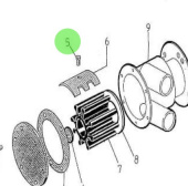 Nanni Diesel 970301676 - Sea Water Pump Cam Screw for HE and N4.50 Engines