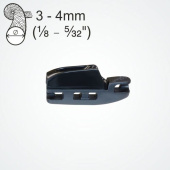 Clamcleat CL828-63 Aero Cleat with CL263 Nylon Micros for 3–4 mm Rope